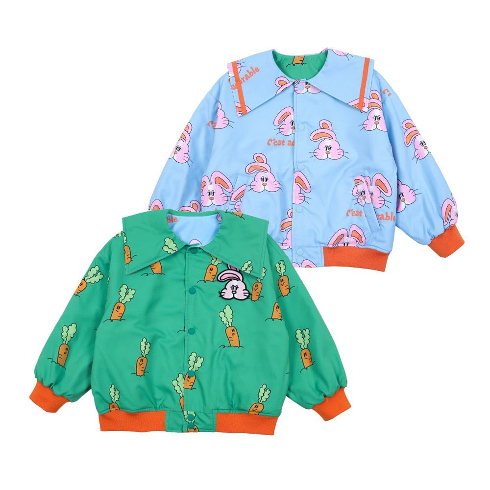 Reversible Jacket Rabbit Collar