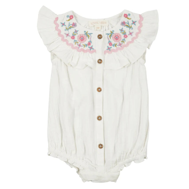 Louise Misha Romper Jade White