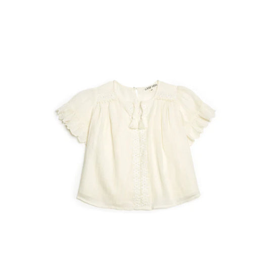 Louise Misha - Knitwear and Sweats Feliza Blouse White 100% Cotton