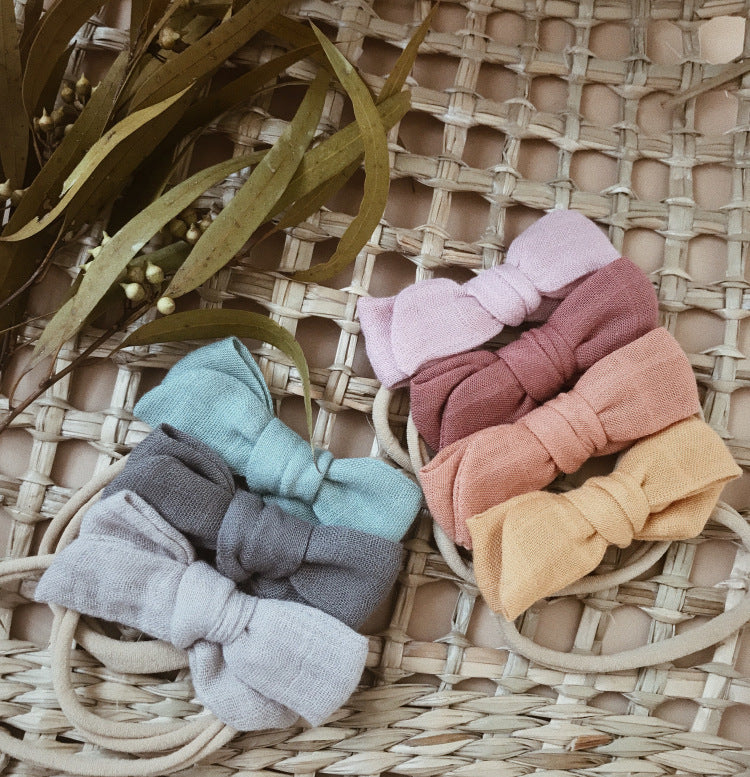 Organic Cotton Topknot Headband Roman Green