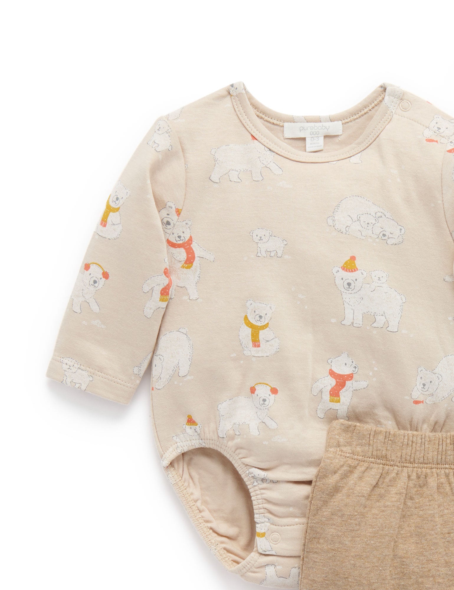 Purebaby - Frolicking Bears 3 Piece Set 0-3 Months