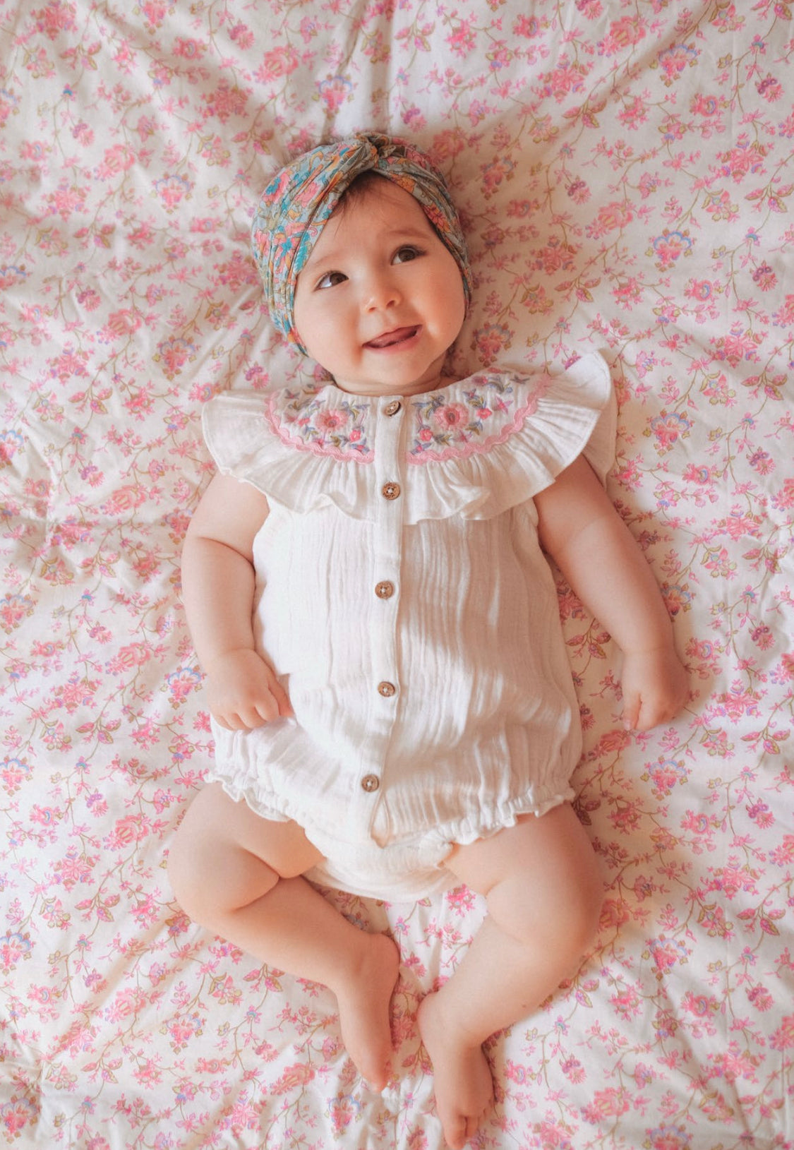 Louise Misha - Romper Jade White 100% Cotton