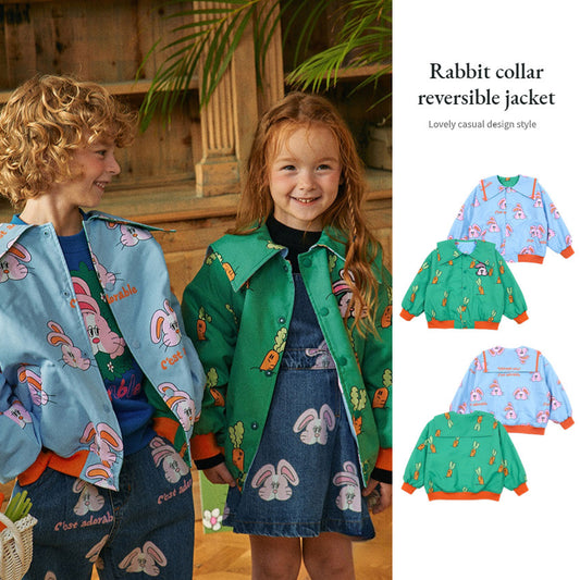 Reversible Jacket Rabbit Collar