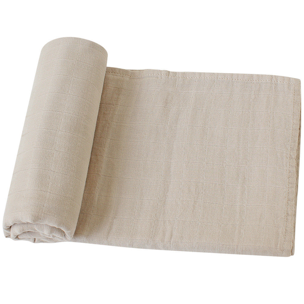 Baby Swaddle Apricot White