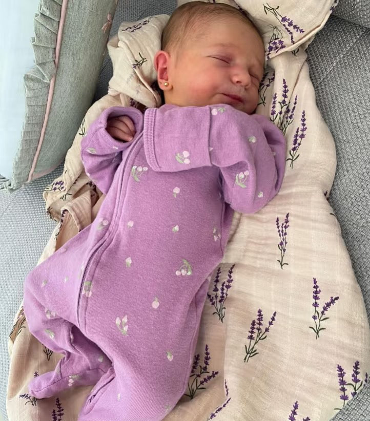 Baby Swaddle Lavender - 100% Organic Cotton