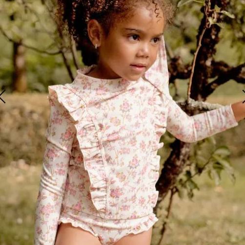 Louise Misha - Yanika Bathing Set Cream Bucolia Fields